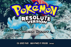 Pokemon Resolute (alpha 1.1) Title Screen
